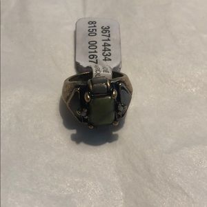 Free People Green and Gold Ring